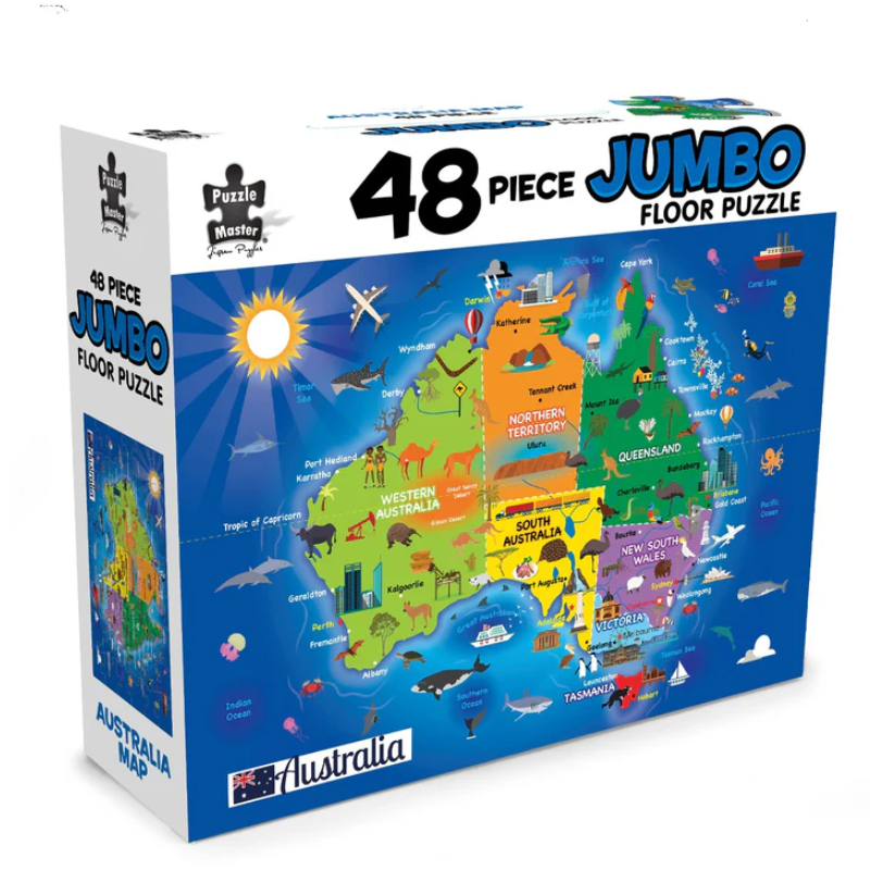 Australian Map Jumbo Floor Puzzle 48 Piece Australian Map Jumbo Floor Puzzle 48 Piece