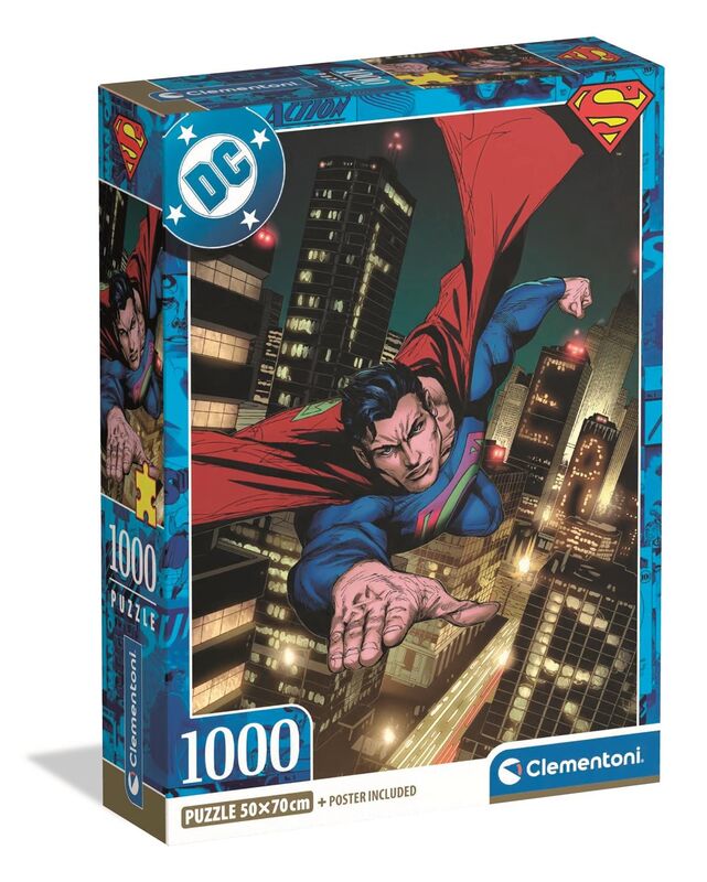 Clementoni  Superman Design 2 Poster Included 1000 Pieces Clementoni  Superman Design 2 Poster Included 1000 Pieces