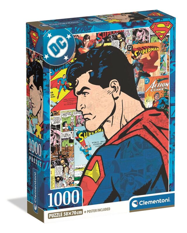 Clementoni  Superman Design 3 Poster Included 1000 Pieces Clementoni  Superman Design 3 Poster Included 1000 Pieces