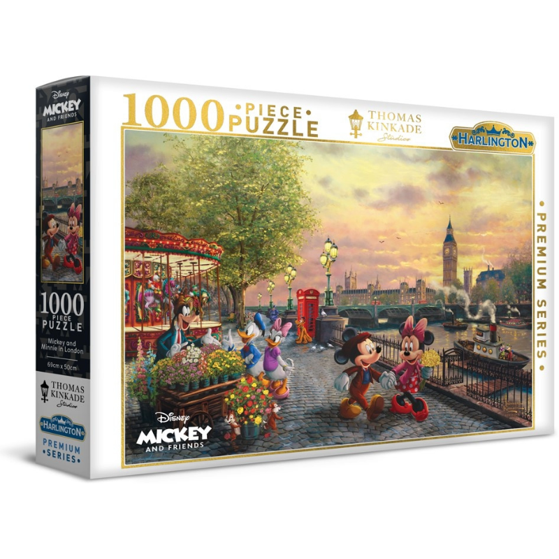 Harlington - Thomas Kinkade Disney Mickey and Minnie in London