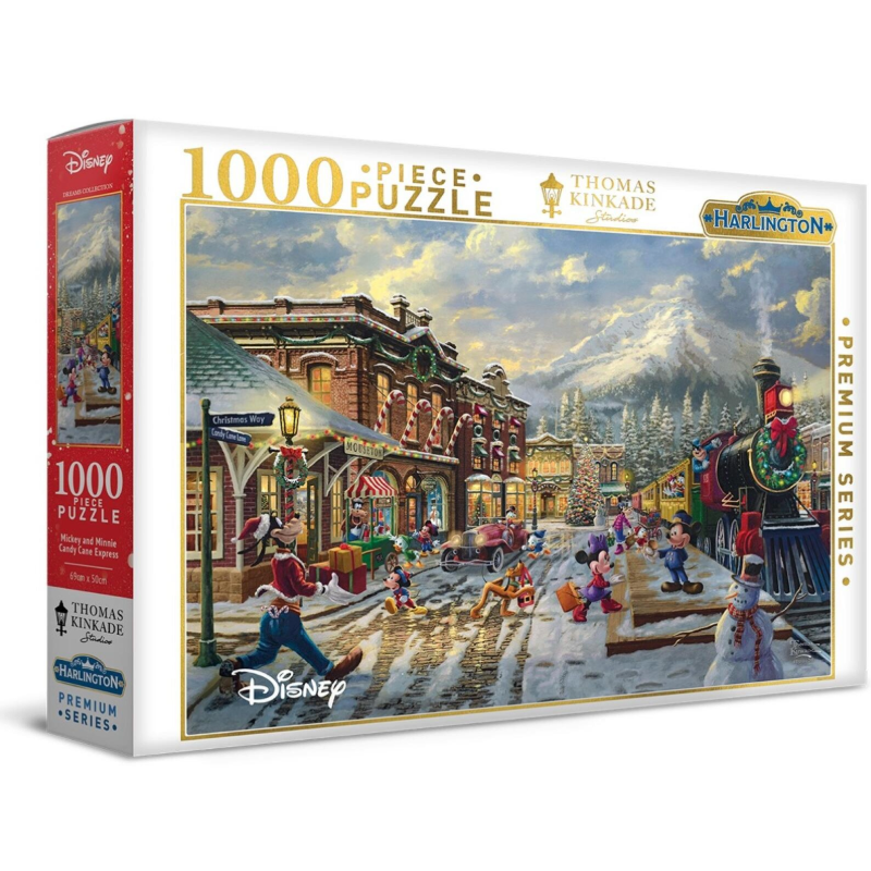 Harlington - Thomas Kinkade Mickey +amp Minnie Candy Cane Express