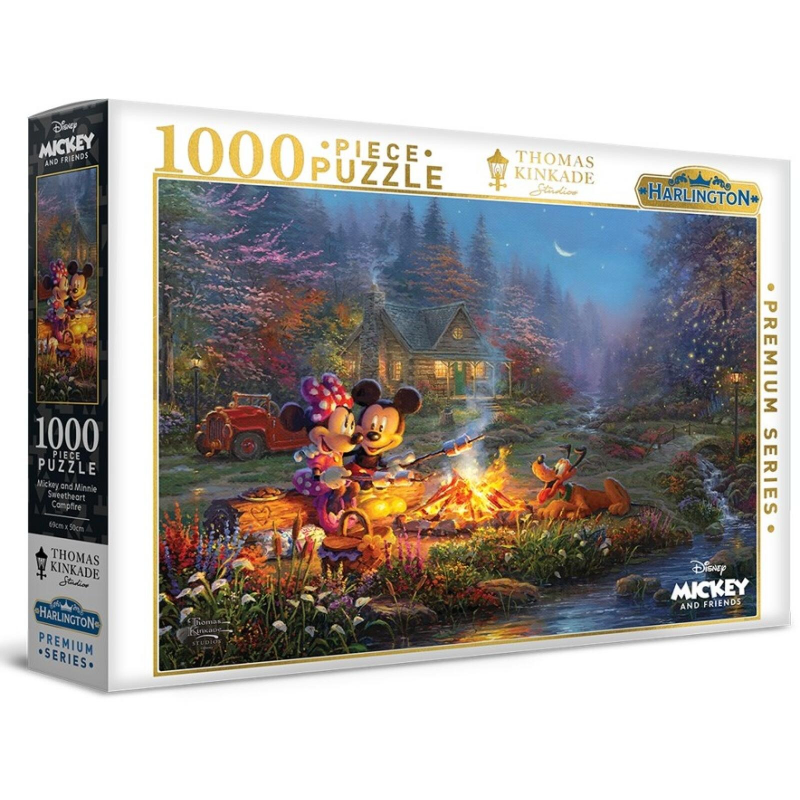 Harlington - Thomas Kinkade Mickey +amp Minnie Sweetheart Campfire