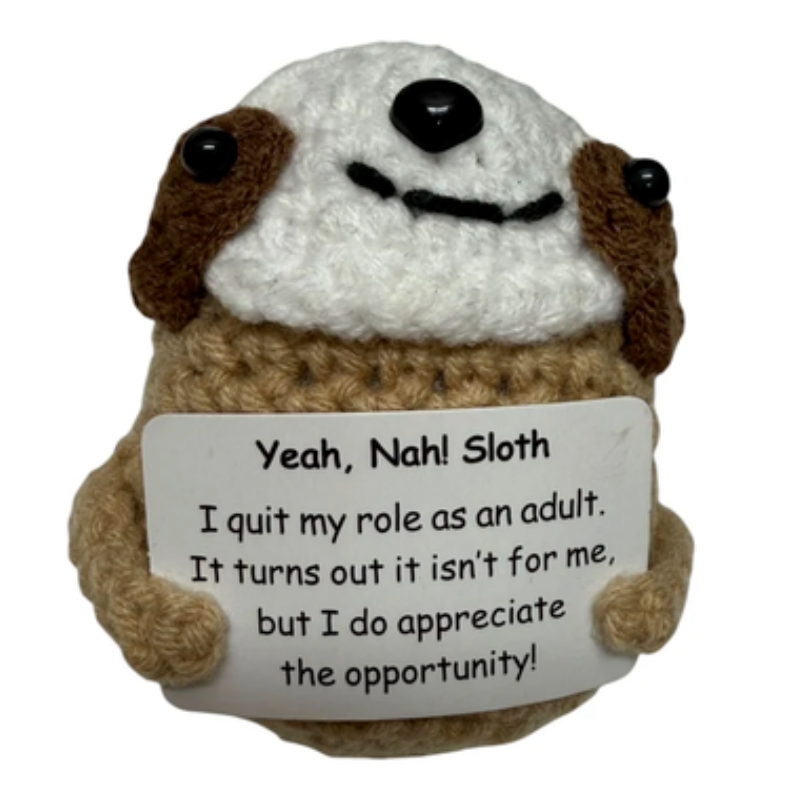 Kaiko - Plush Hand Crochet Supports Sloth +039Quit My Role as Adult+039