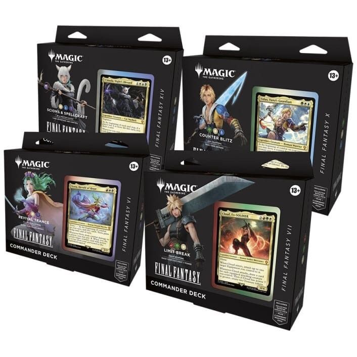 Magic the Gathering Final Fantasy Commander Deck Set Of 4 Magic the Gathering Final Fantasy Commander Deck Set Of 4