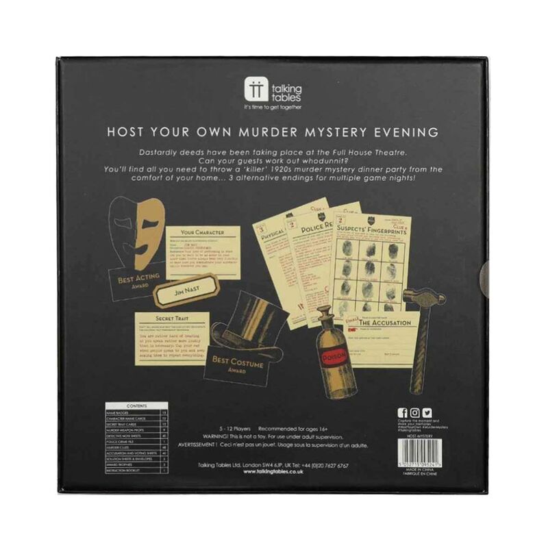 Talking Tables  Host Your Own Murder Mystery Circus Edition  Everyday Games