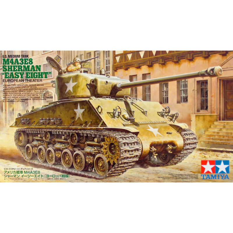 Tamiya  US Medium Tank M4A3E8 Sherman andquotEasy Eightandquot European Theater