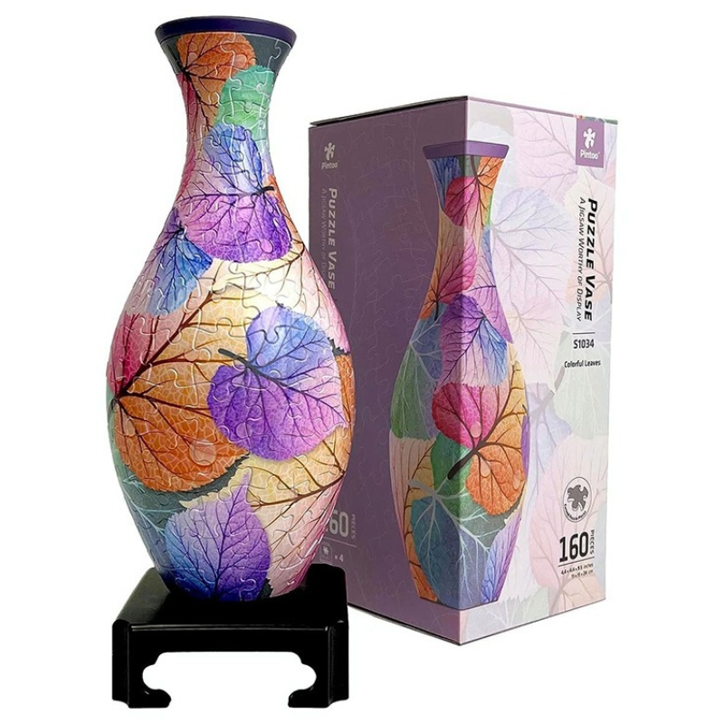 3D Puzzle Vase  Colorful Leaves
