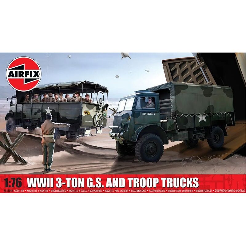 Airfix  WW2 3ton 4x4 General Service andamp Troop Trucks