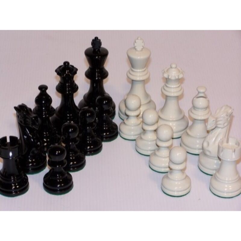 Chess Pieces - 85mm French Lardy Black +amp White DW