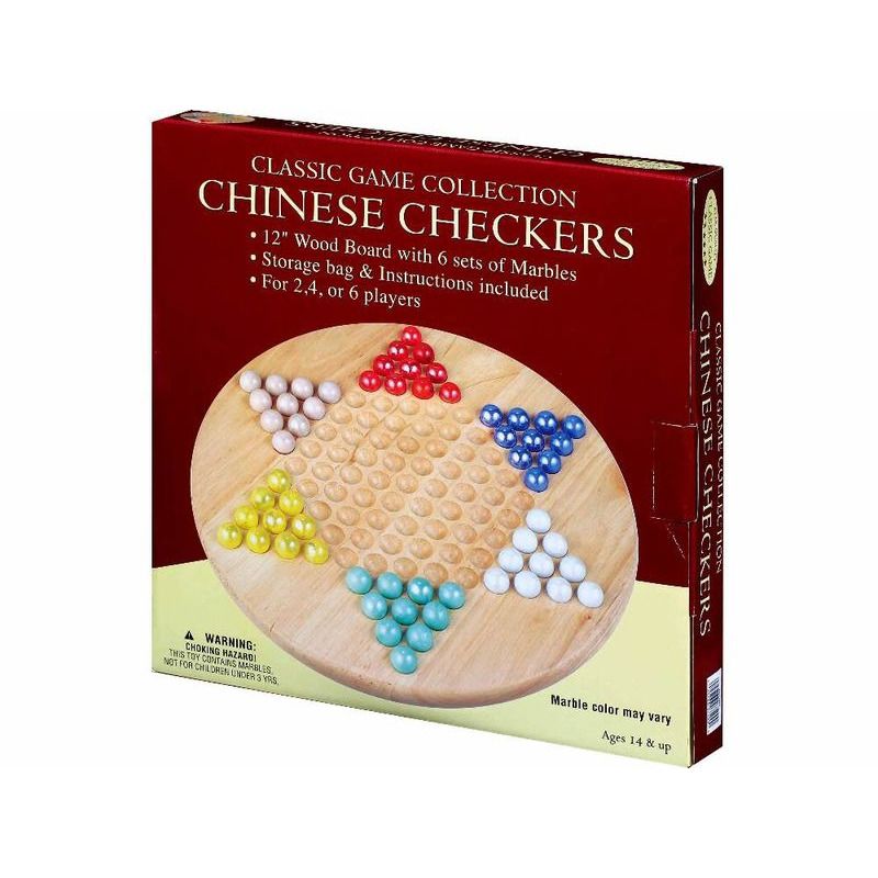 Chinese Checkers Timber with Marbles