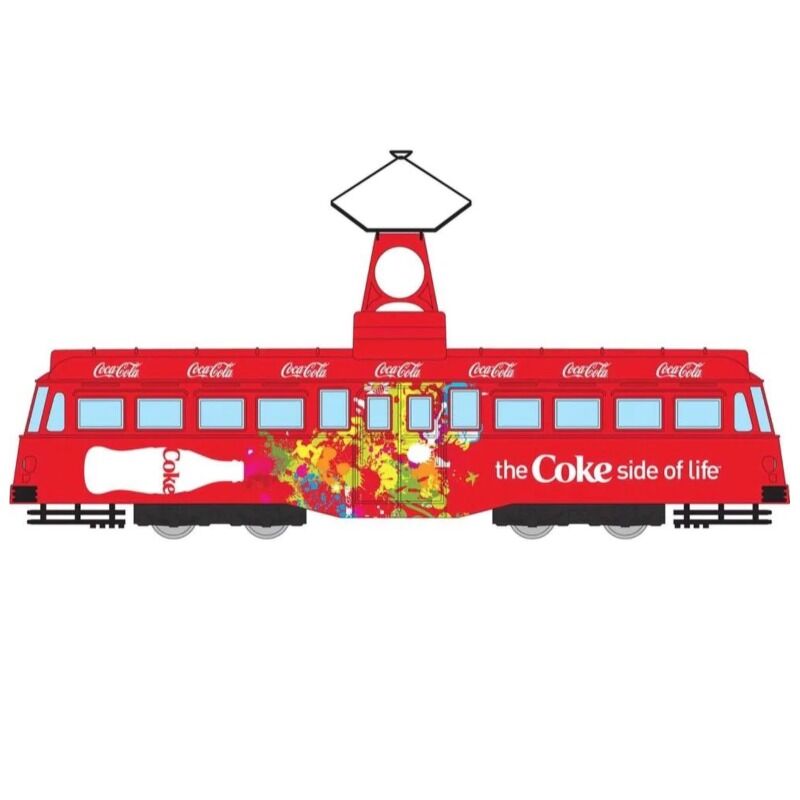 Corgi  Coca Cola Single Decker Tram Coke Side of Life
