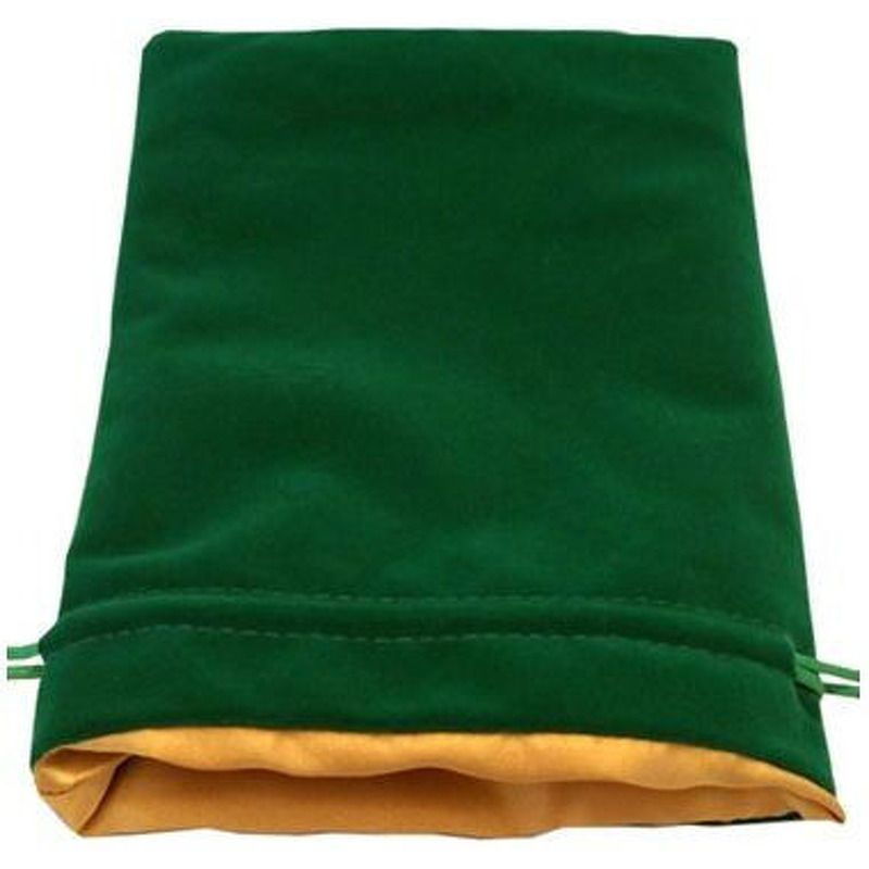 Dice Bag  MDG Large Velvet with Gold Satin Lining  Green