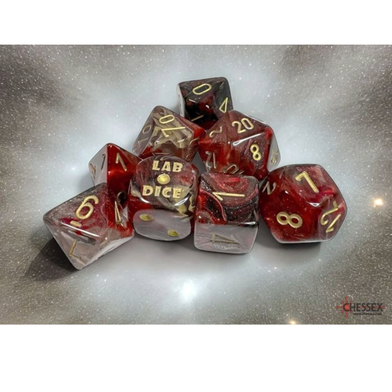 Dice  Chessex  Borealis Cosmosgold Polyhedral 7Dice Set with bonus die