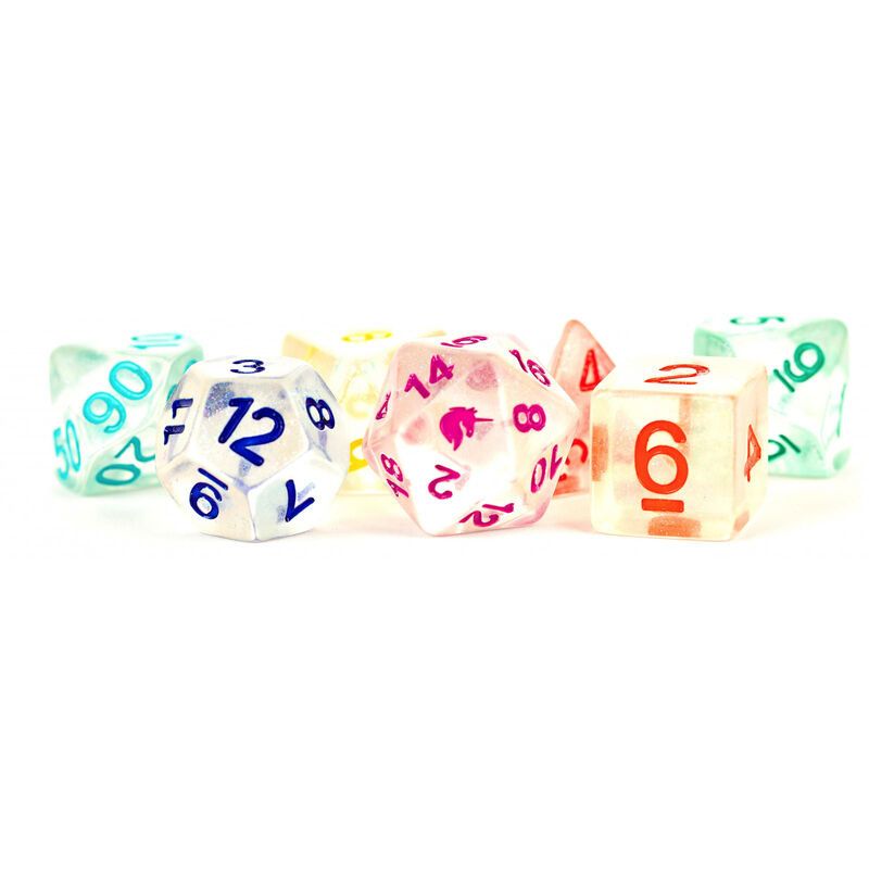 Dice  MDG  Unicorn Resin  Rainbow Ice