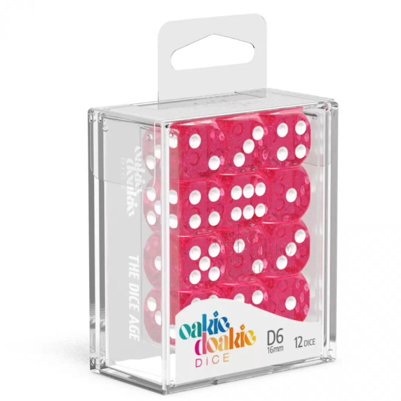 Dice  Oakie Doakie Dice D6 16 mm Speckled  Pink