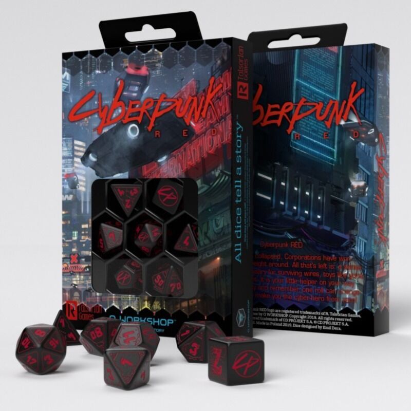 Dice  QWorkshop  Cyberpunk RPG Dice Set