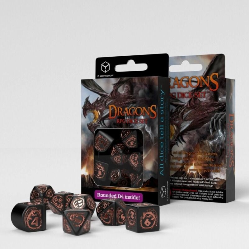 Dice  Q Workshop Dragons Black andamp Copper