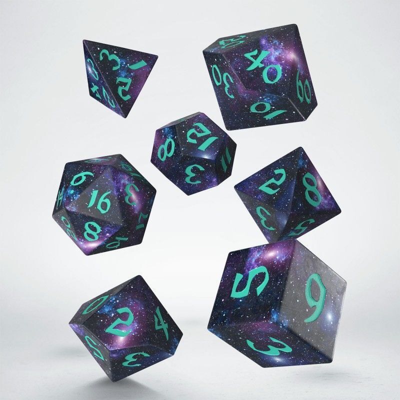 Dice  Q Workshop Full Art Stardust  Dice Set 7