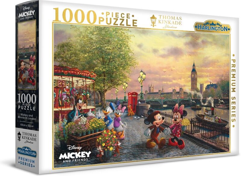 Harlington  Thomas Kinkade Disney Mickey and Minnie in London