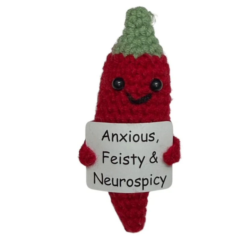 Kaiko  Plush Hand Crochet Supports Anxious Feisty and Neurospicy