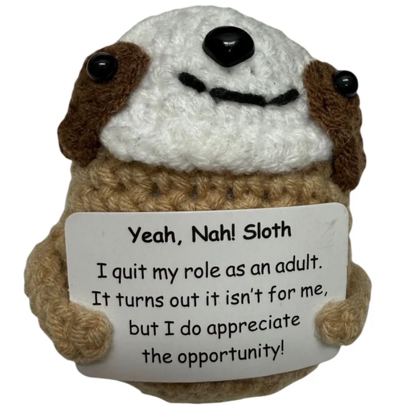 Kaiko  Plush Hand Crochet Supports Sloth and39Quit My Role as Adultand39