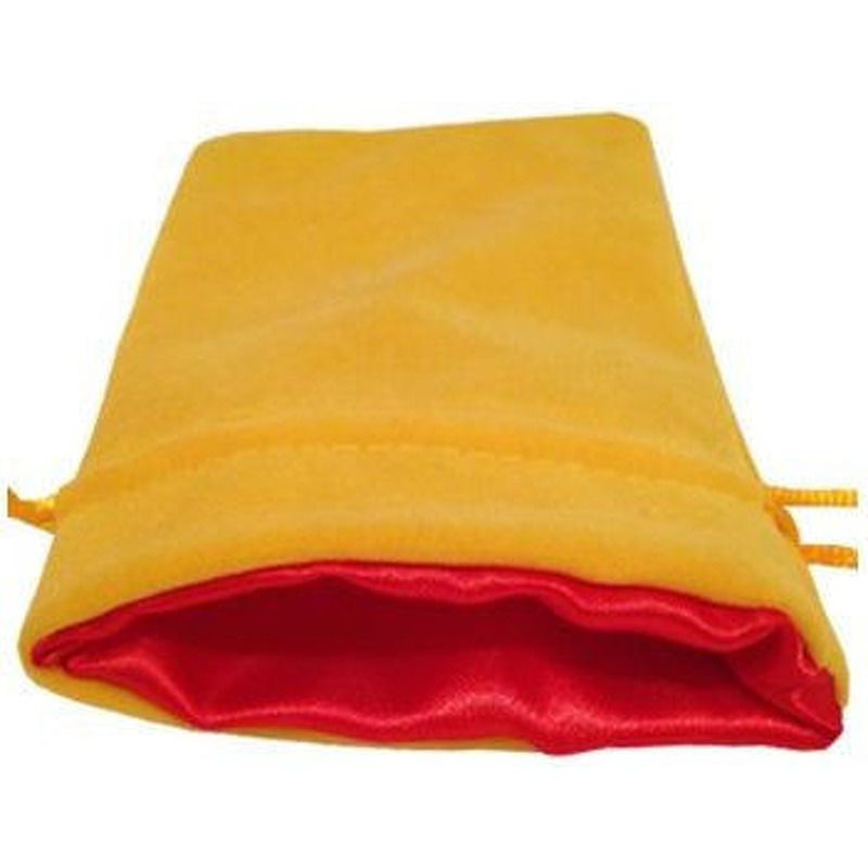 MDG Velvet Dice Bag with Red Satin Lining  Gold
