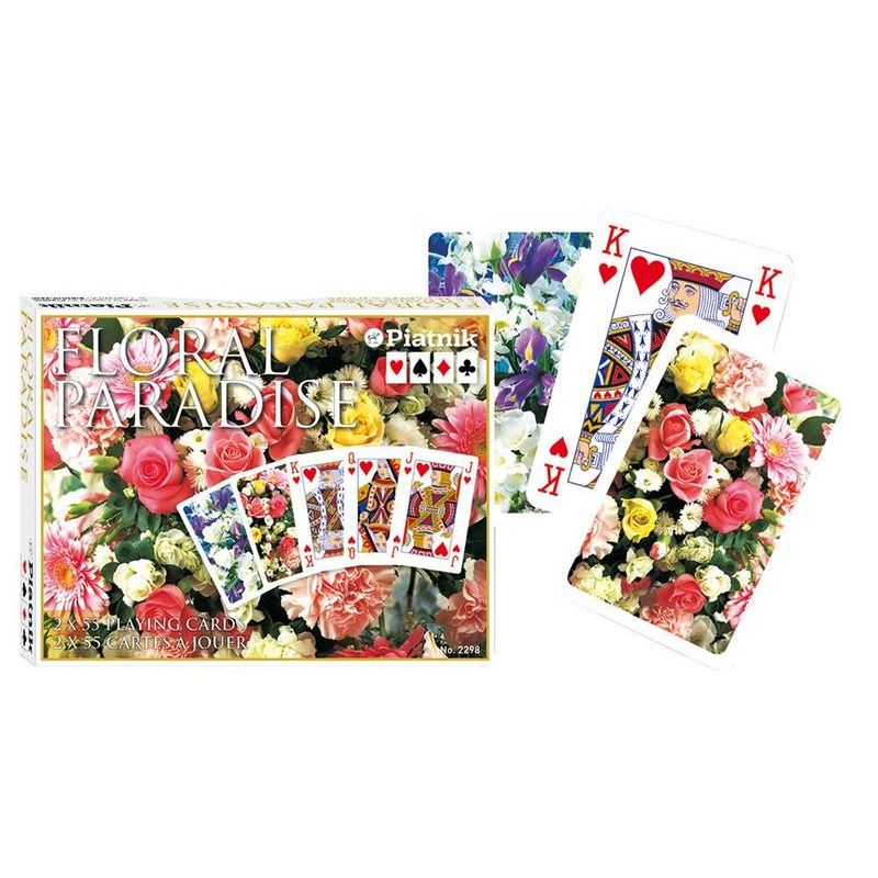 Playing Cards  Double Floral Paradise Pink