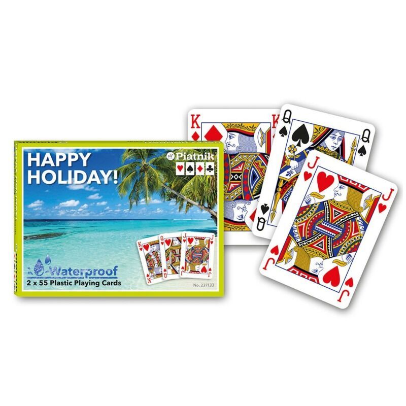 Playing Cards  Double  Happy Holidays 100 Plastic
