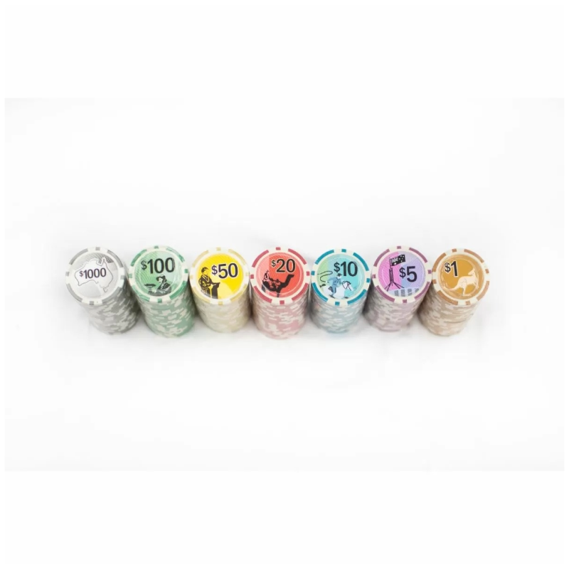 Poker Set  300 Chips LPG Classics Australiana Clay 