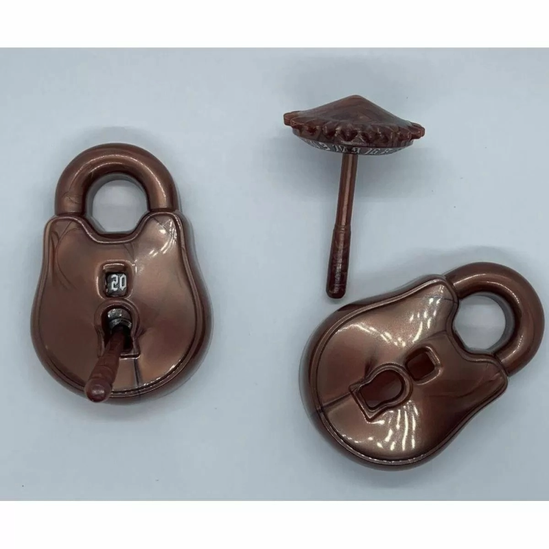 PolyHero Dice  Rogue d20 Lock and Pick Set Stout Bronze