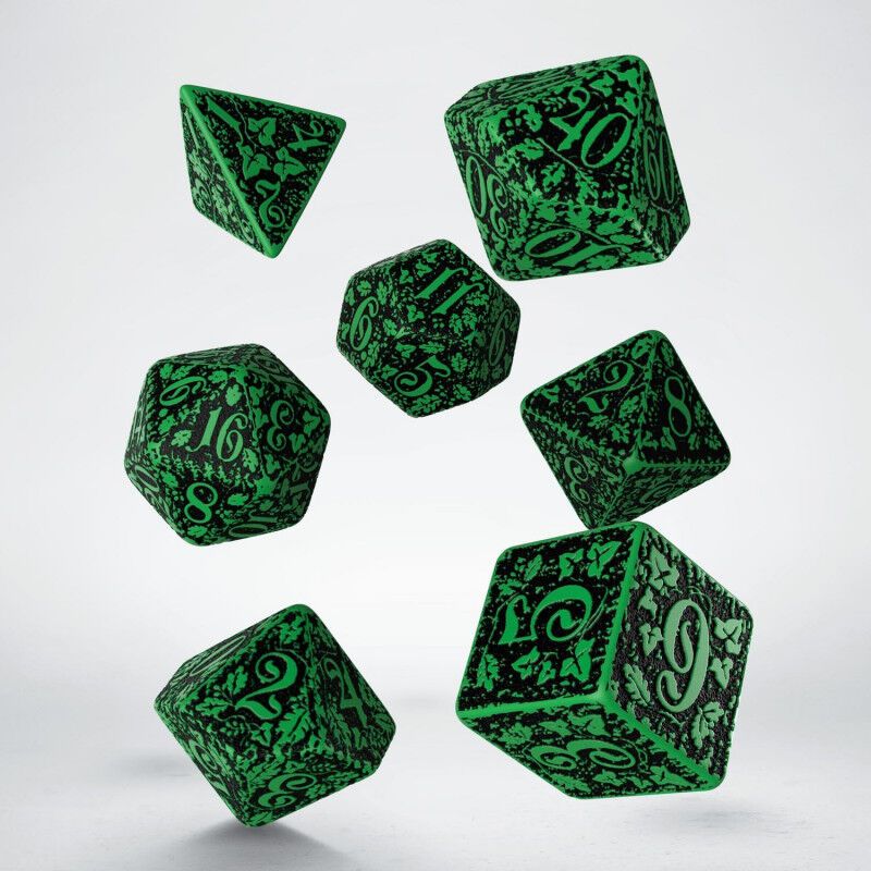 QWorkshop  Forest Green andamp Black Dice Set