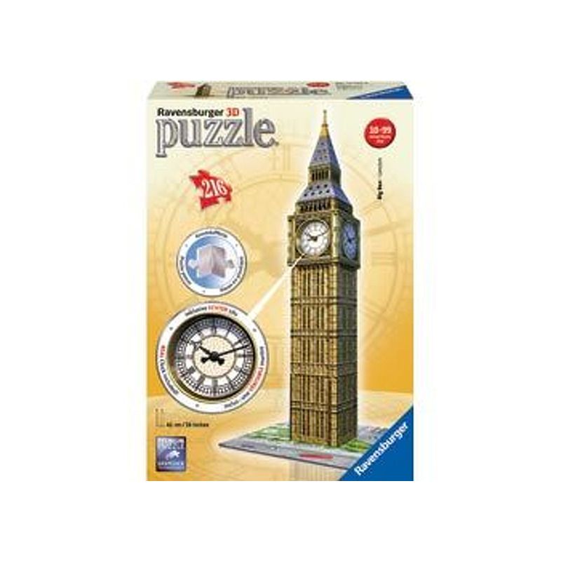 Ravensburger 3D Puzzle Big Ben with working clock Mind Games Geelong