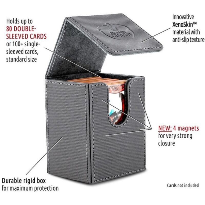 Ultimate Guard  Flip Deck Case 80+ Standard Size Xenoskin Grey