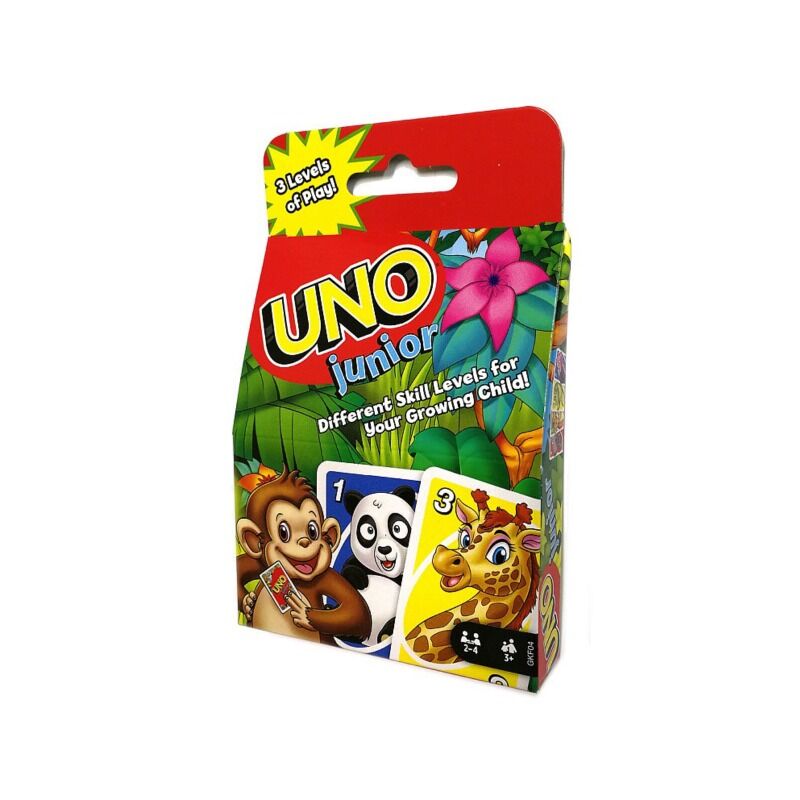 Uno Junior Card Game 3 Levels of Play Zoo Themed for ages 3+ Brand New