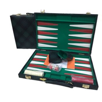 Backgammon  18andquot Green Check Vinyl