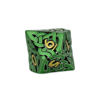 Dice  LPG Celtic Hollow Dice Set Old Gold