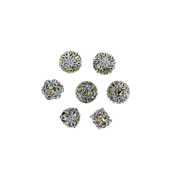Dice  LPG RPG Set Hollow Vines  Chrome and Gold