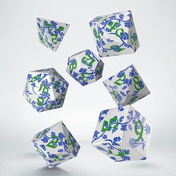 Dice  Q Workshop  Full Art Porcelain  Dice Set 7