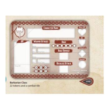 Dungeons andamp Dragons  Barbarian Class Token Set