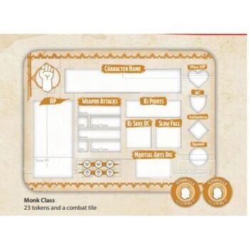 Dungeons andamp Dragons  Monk Class Token Set