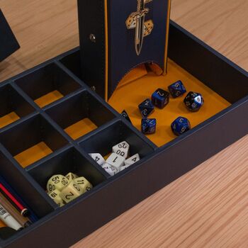 LPG Dice Case Maxi - Vibrant Blue  Brass