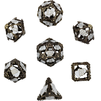LPG Dice Heart RPG Set GoldSilver