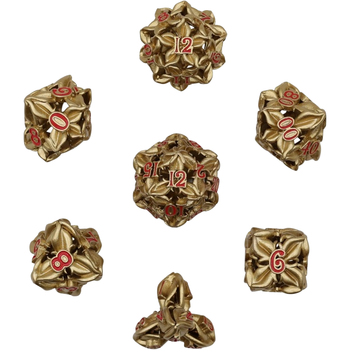 LPG Dice Leaf RPG Set GoldRed