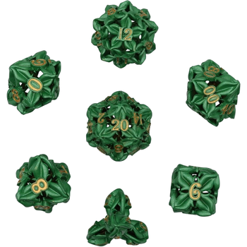 LPG Dice Leaf RPG Set GreenGold