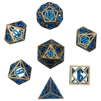 LPG Dice  Diamond RPG Set GoldBlue