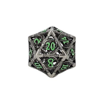 LPG Dice  Dragon Hollow Dice Set MetalGreen