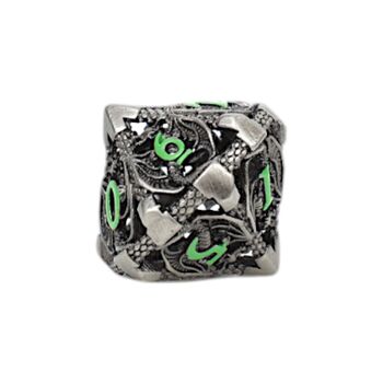 LPG Dice  Dragon Hollow Dice Set MetalGreen