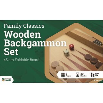 LPG Wooden Folding Backgammon Case 45CM