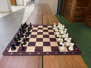 LPG  Club Chess Set  Wood Grain