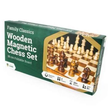 Letand39s Play Games  Magnetic Chess Set Wooden 38 cm